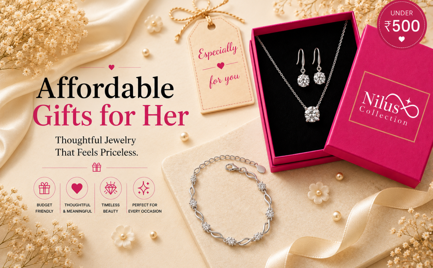 Affordable Jewellery Gifts for Her Under ₹500