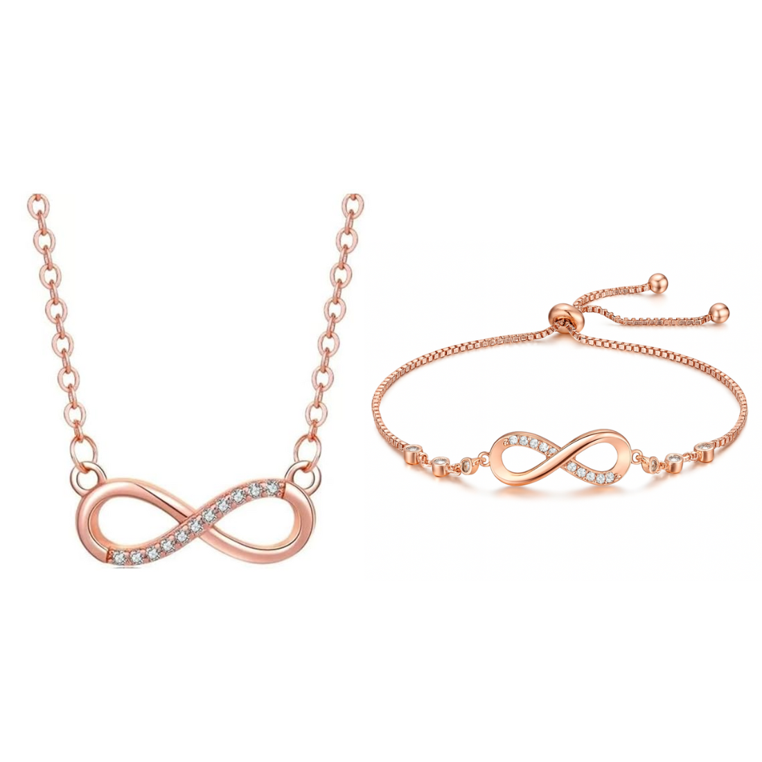 Infinity Love Pendant & Bracelet Value Set for Women & Girls  |Valentine Gift