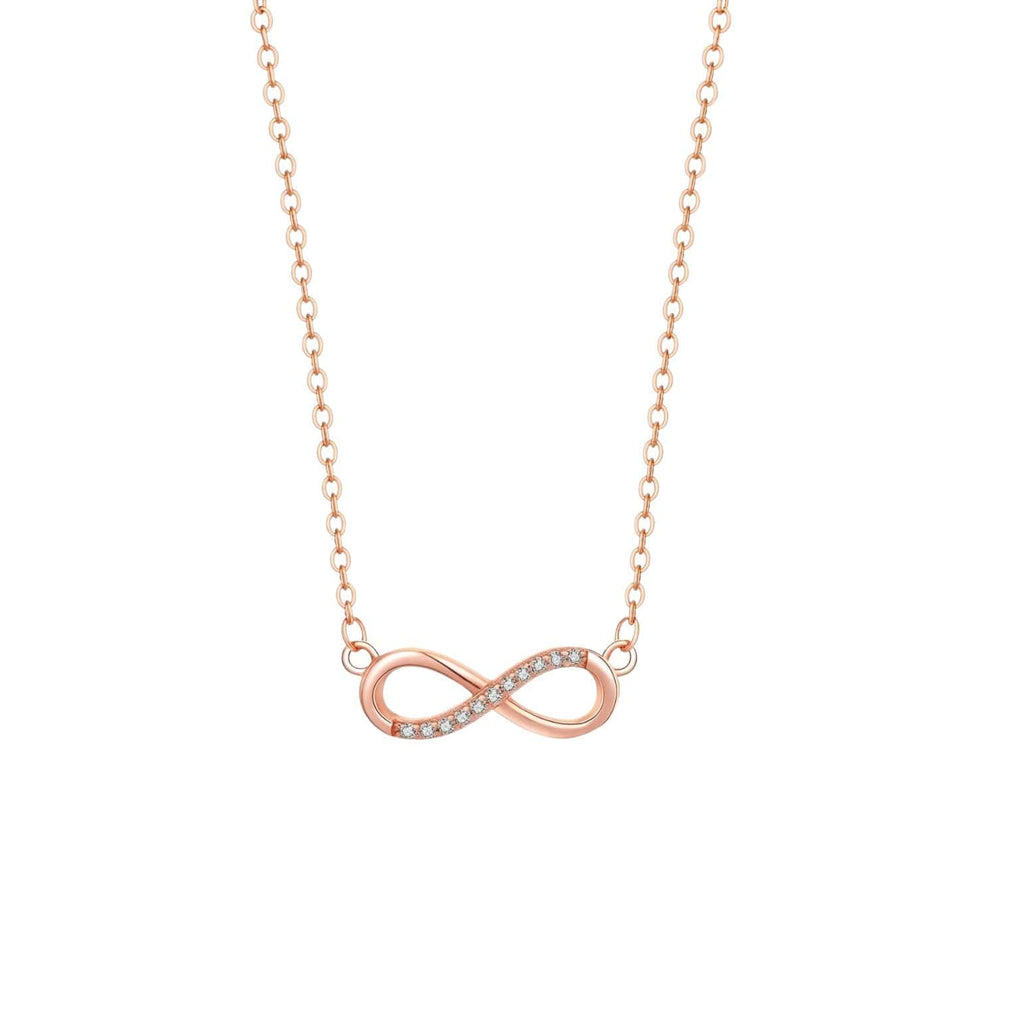 Infinity Love Pendant Rose Gold Plated Necklace For Women & Girls | Anti Allergy| Anti-Tarnish  |Valentine Gift