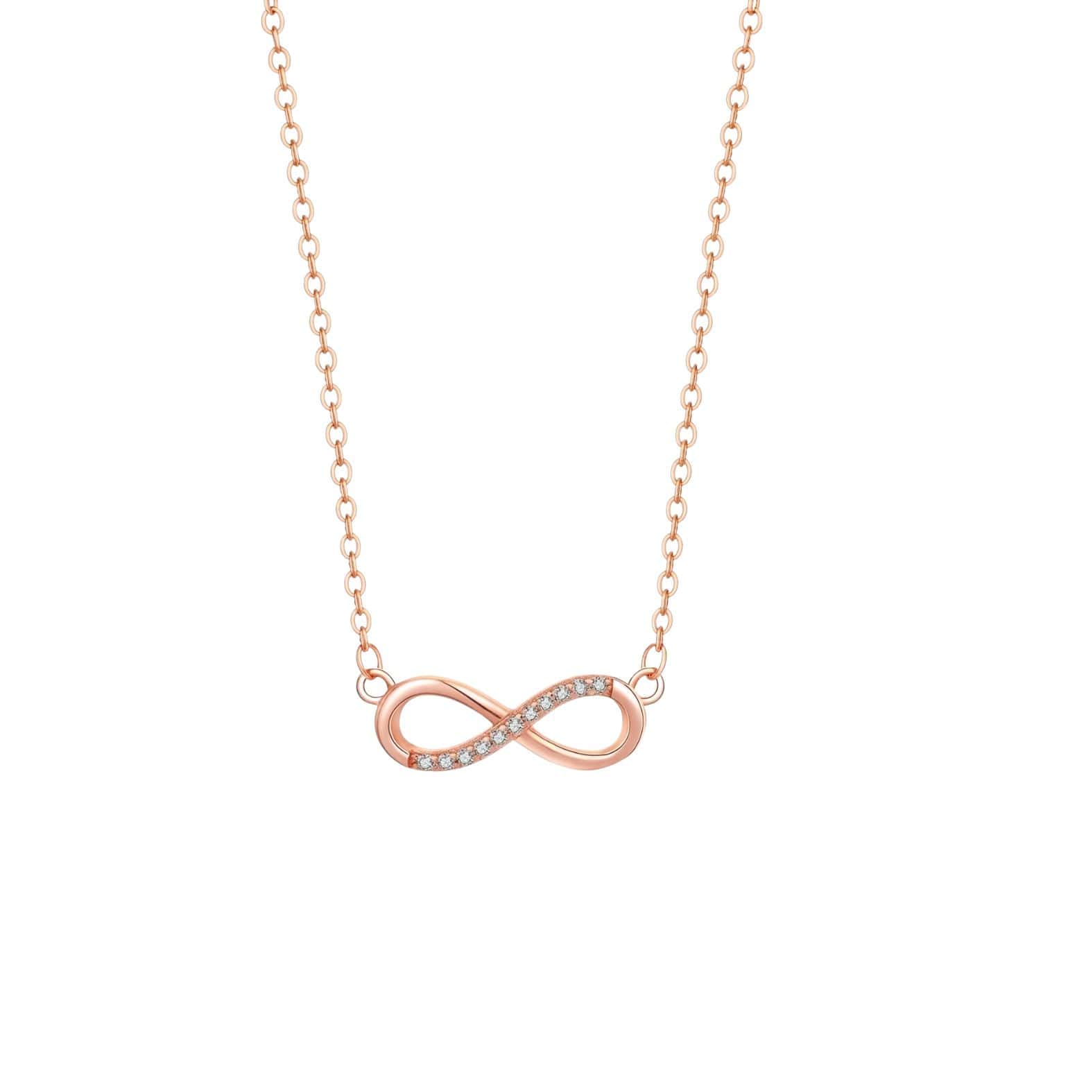 Infinity Love Pendant Rose Gold Plated Necklace For Women & Girls | Anti Allergy| Anti-Tarnish  |Valentine Gift