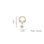 Rose Gold Drop Earrings for Women & Girls