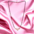 American Diamond Rose Gold Plated Designer Mangalsutra for Girls and Women (With Chain)