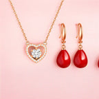 Sparkle Duo Value Set| Rose Gold Plated Stud Earring Set For Women And Girls