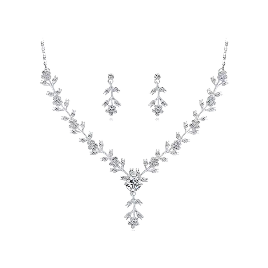 Fine Jewellery Set Necklace with Earrings Wedding Fashion trinkets for Women