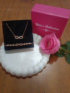 Infinity Love Pendant & Bracelet Value Set for Women & Girls  |Valentine Gift