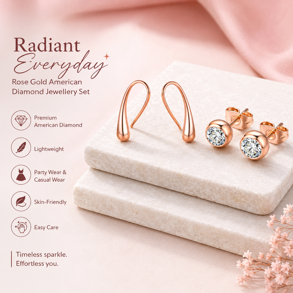 Tender Touch Duo Studs Earrings| Value Set For Girls