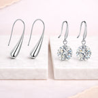 Tender Touch Duo Water Drop Studs and Crystal Hanging Earrings Value Set For Girls