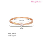 Rose Gold-Plated Kada with Centerpiece Stone Elegant Designer kada Bracelet for Women| Sleek Finish |Office Wear |  Minimalist Appeal