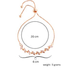 Rose Gold Plated Adjustable Bracelet For Women And Girls
