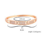 Nilu's Collection Rose Gold Plated With American Diamond kada Bracelet For Women And Girls |Anti- Tranish | Anti- Allergy | Office Wear