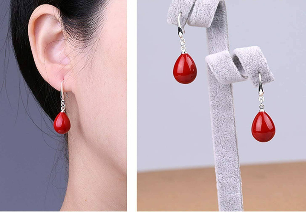Pearl Pop Red Drop Earrings for Girls and Women| Valentine Gift