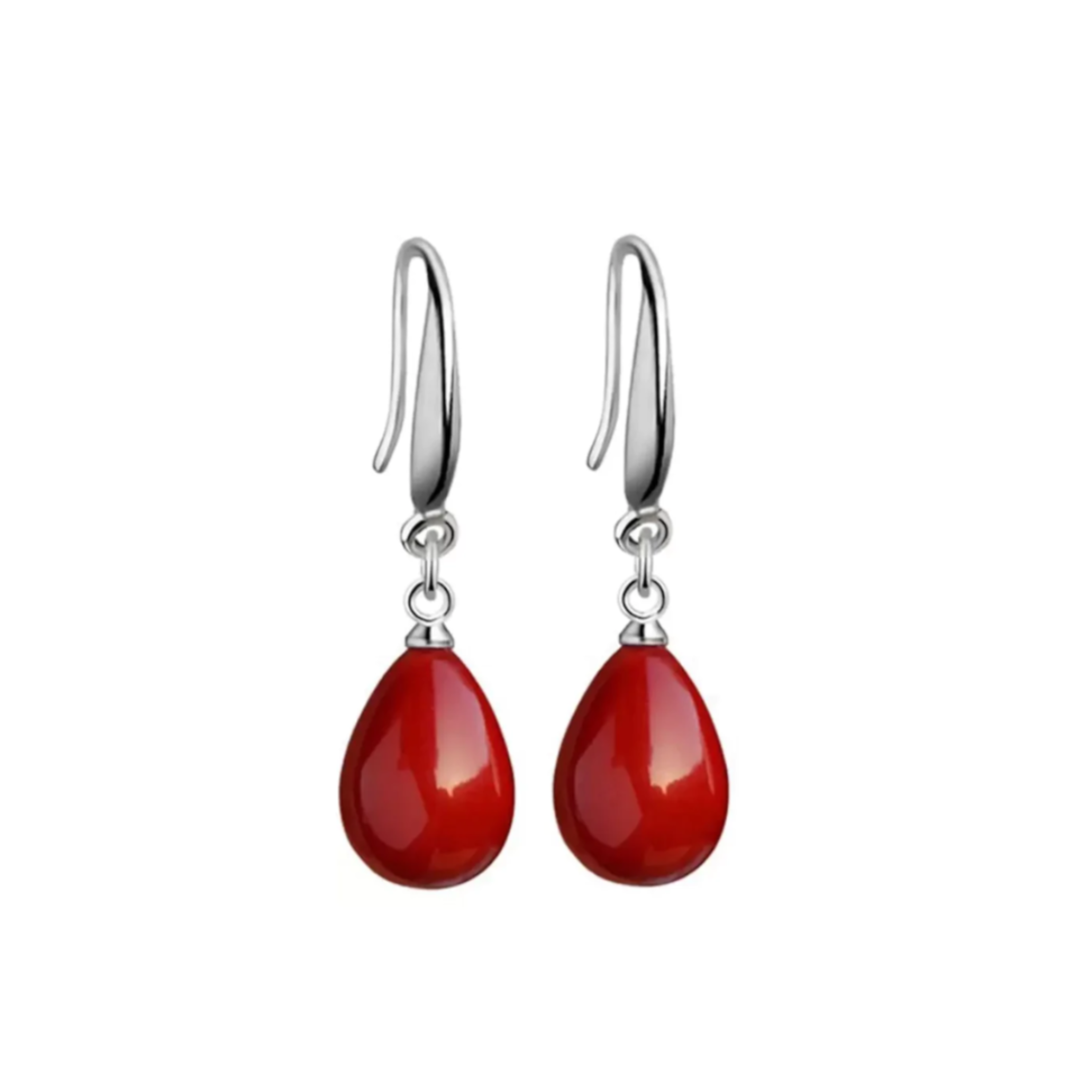 Pearl Pop Red Drop Earrings for Girls and Women| Valentine Gift