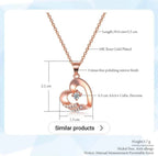 Rose Gold Heart Pendant | Love Pendant for Women | Dainty rose gold heart necklace for gifts