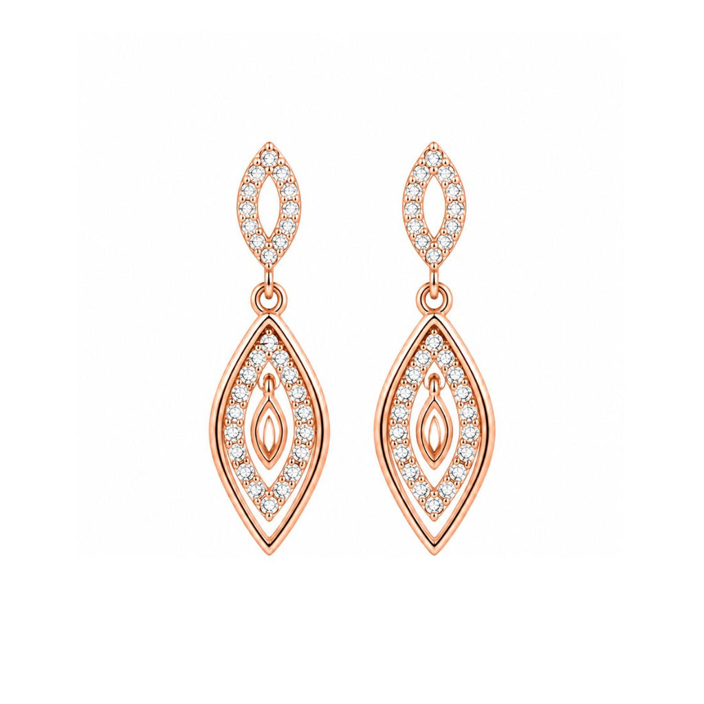 Rose Gold Plated Drop Earrings for Women