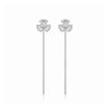 Silver Sui Dhaga Long Drop Earrings For Women