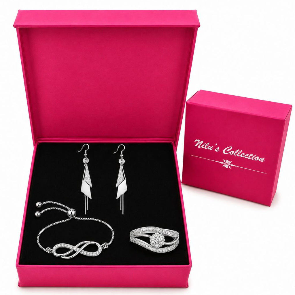 Silver Plated Jewellery Gift Set For Women