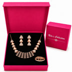 Rose Gold Necklace Jewellery Gift Set For Women