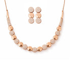 Rose Gold Necklace With Earrings