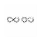 Silver Infinity Stud Earrings