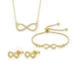 Gold Plated Infinity  jewellery set