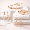 Rose Gold Plated American Diamond Jewelry Set for Women