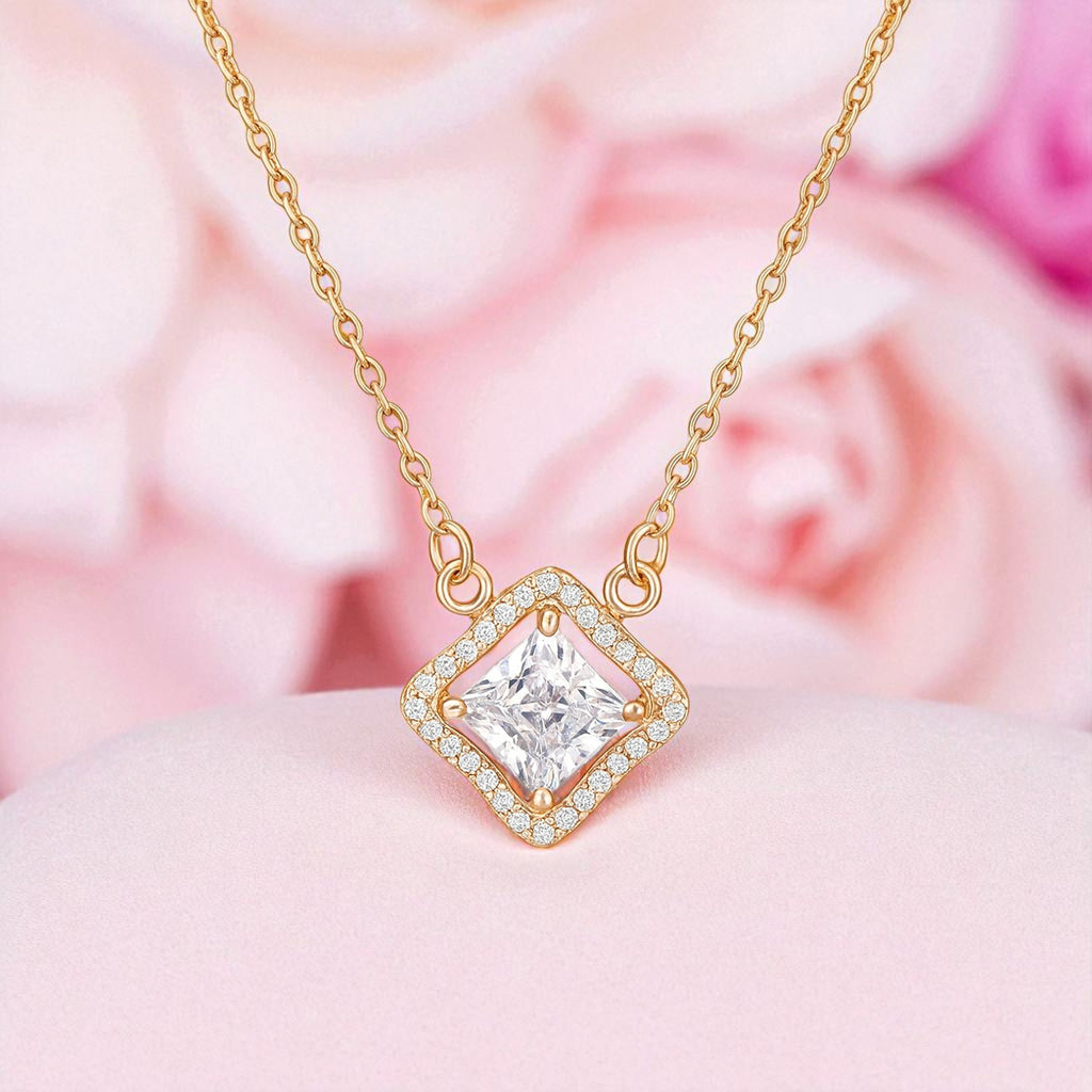 Rose Gold Plated Pendant Necklace for women and Girls