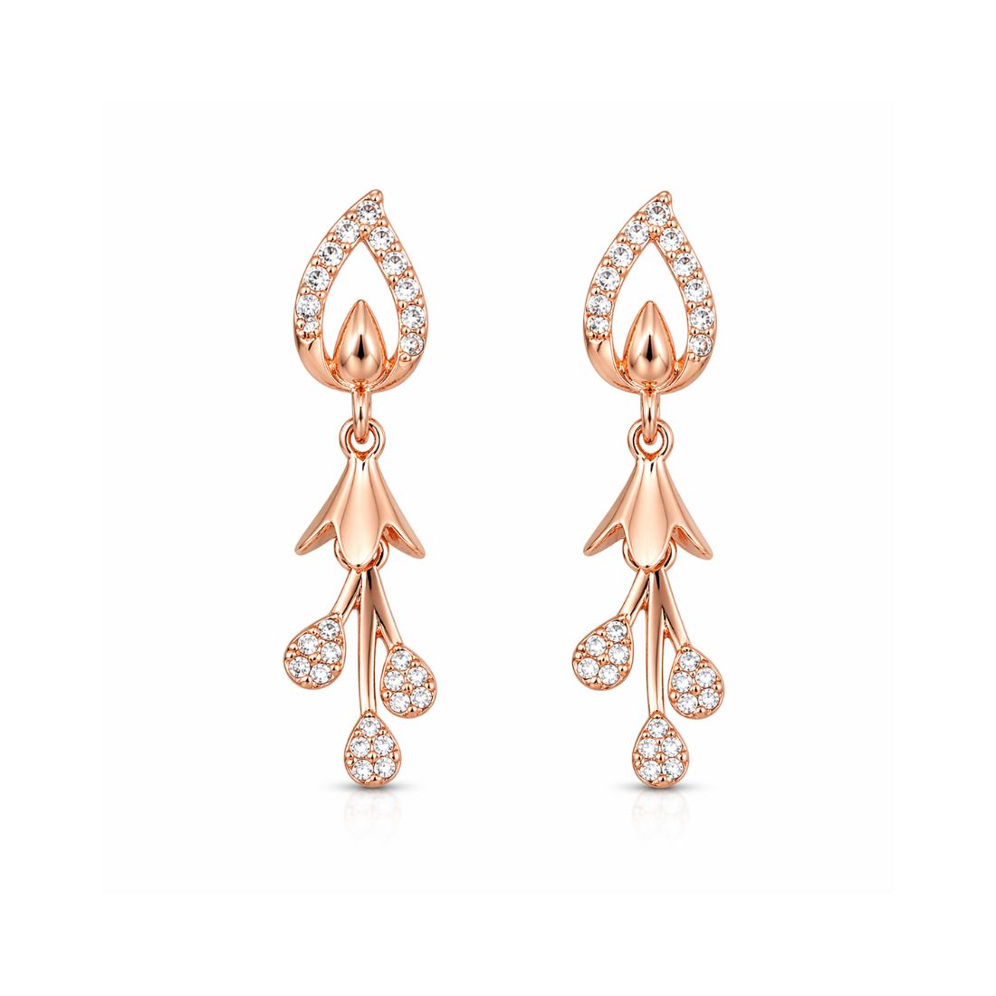 Rose Gold Drop Earrings for Women
