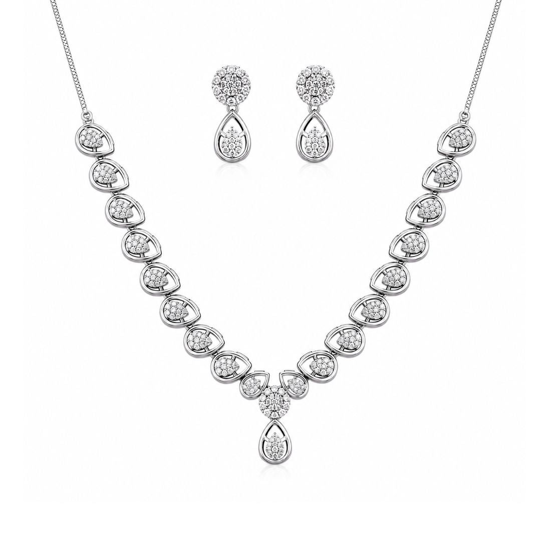 Silver Necklace Set for Women