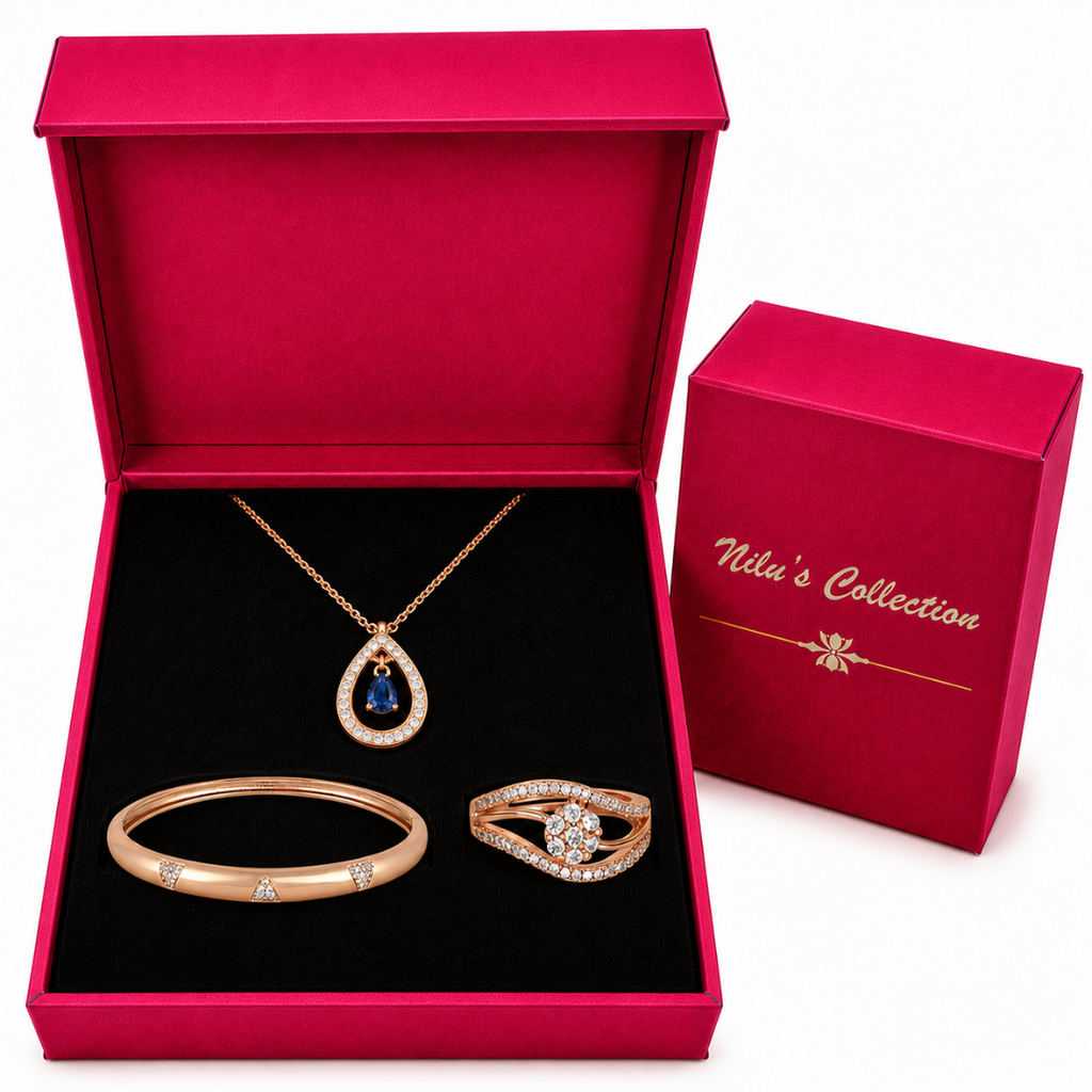 Rose Gold Jewellery Gift Set for Women