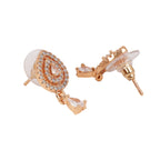 18k Rose Gold Plate stud Earrings for Women and Girls (Drop design)