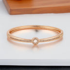Rose Gold kada  with Sparkling Round Motif with  Sleek & Stylish for women & girls  |Office Wear |  Minimalist Appeal