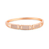 Nilu's Collection Rose Gold Plated With American Diamond kada Bracelet For Women And Girls |Anti- Tranish | Anti- Allergy | Office Wear