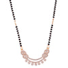 Rose Gold Plated Mangalsutra with Black Beads for Women
