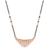 Rose Gold Plated AD Black Beads Mangalsutra