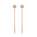 Rose Gold Sui Dhaga Dangle Earrings