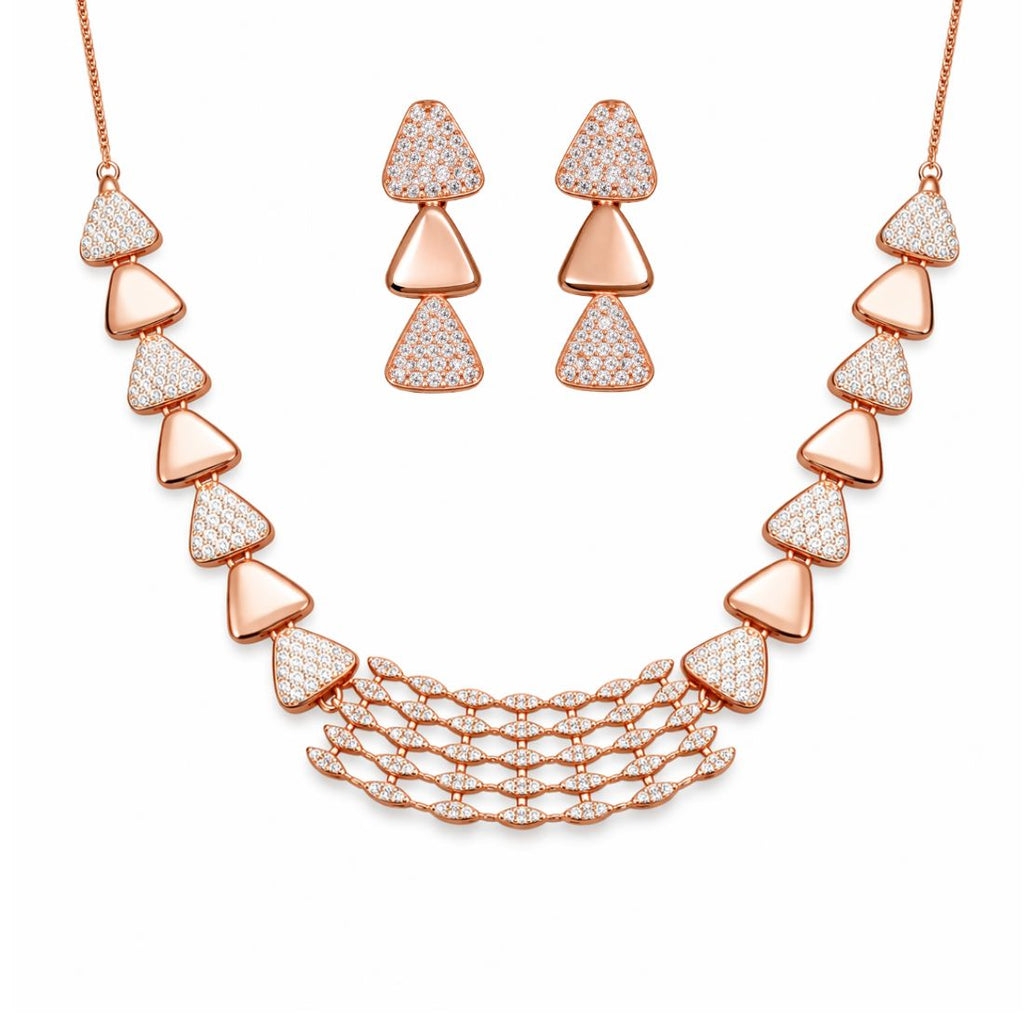 Rose Gold Jewellery Set For Women