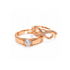 Rose Gold Infinity Love Couple Rings for Women & Men