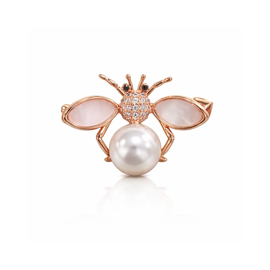 Rose Gold Bee Brooch Pin , Saree Pin