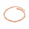 Rose Gold Plated Link Bracelet With American Diamond For Women And Girls | Amti-Tarnish | Anti- Allergy | Gift For Her | Office Wear