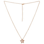 Studded Star Pendant Necklace| Rose Gold Plated Pendant with Chain| Fashion Jewellery for Women