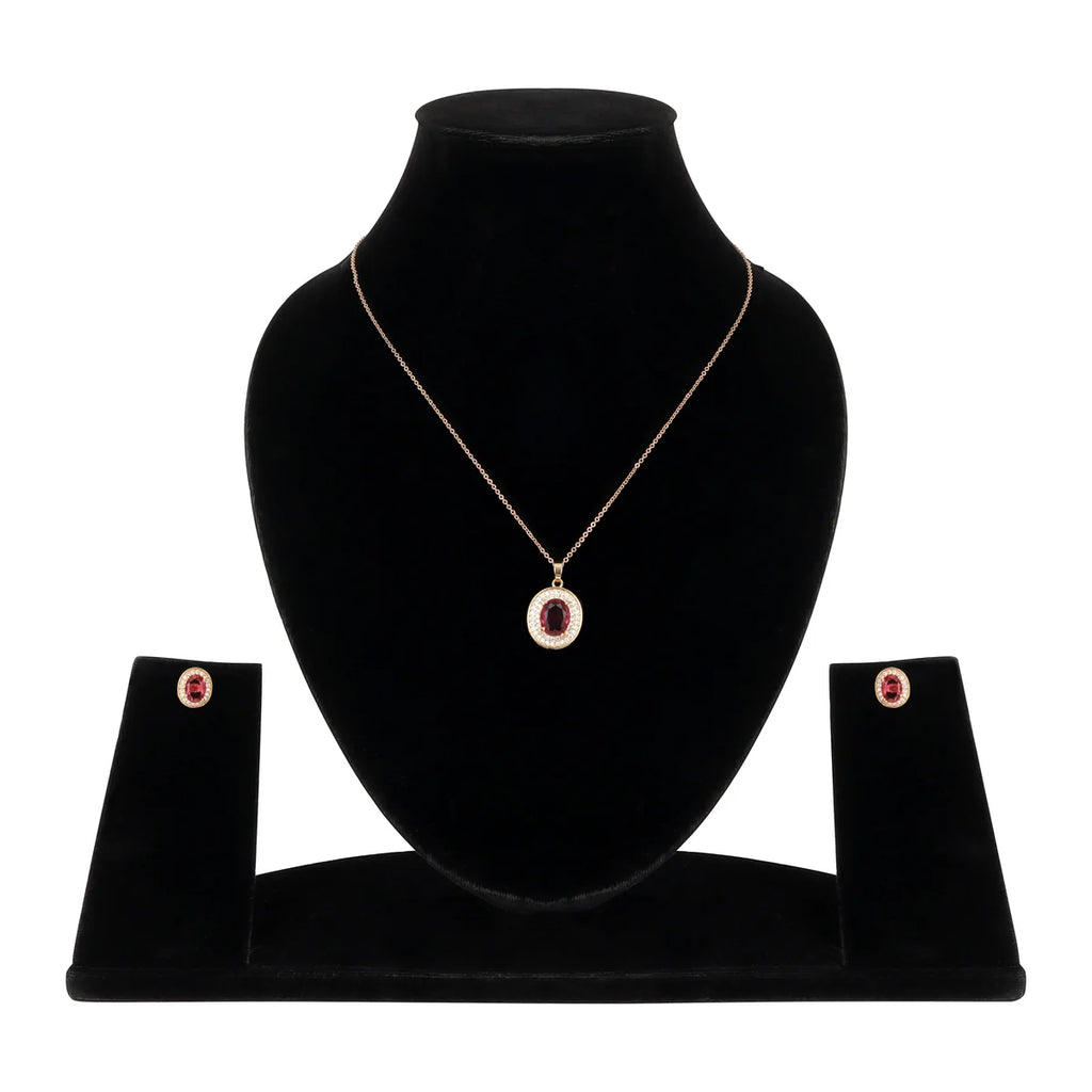 solitaire pendant set