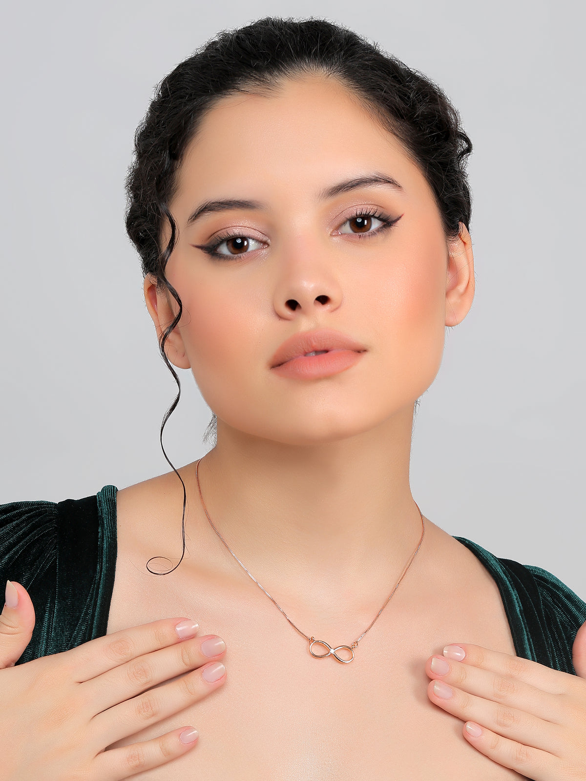 Rose Gold Plated Infinity Pendant