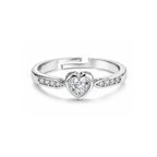 Silver Heart Finger Ring