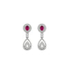 Silver Plated Teardrop Dangle Earrings