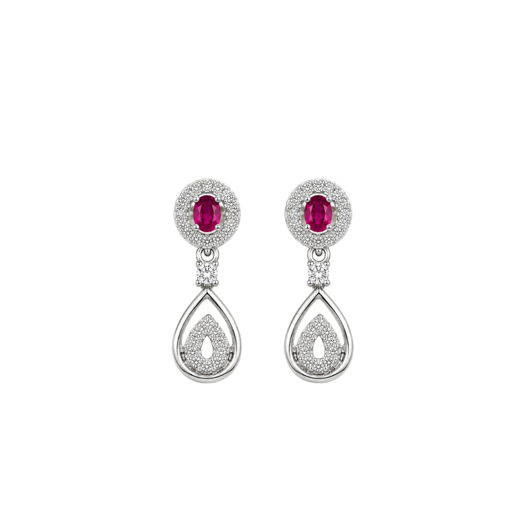 Silver Plated Teardrop Dangle Earrings