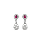 Silver Plated Teardrop Dangle Earrings