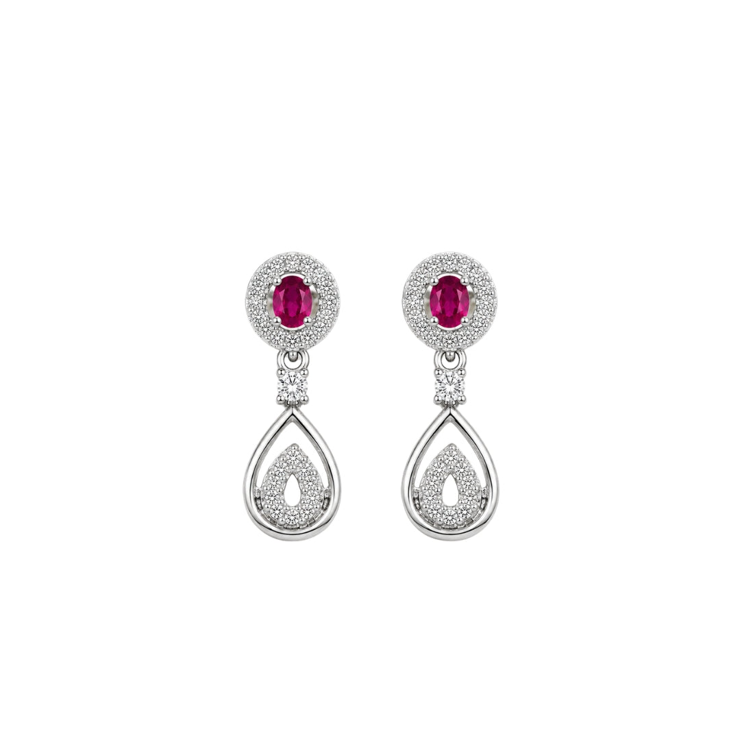 Silver Plated Teardrop Dangle Earrings