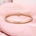 Rose Gold kada  with Sparkling Round Motif with  Sleek & Stylish for women & girls  |Office Wear |  Minimalist Appeal