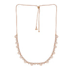 Rose Gold Plated AD Stone Necklace And Pair Of Earrings for Women | Special Occasions, Wedding, Engagement, Dating | Anti Tarnish | Gift for Her | Long Lasting Shine