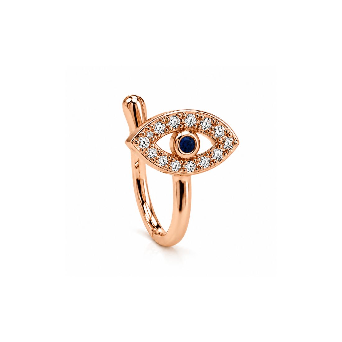 Rose Gold Non-Piercing Evil Eye Nose Pin